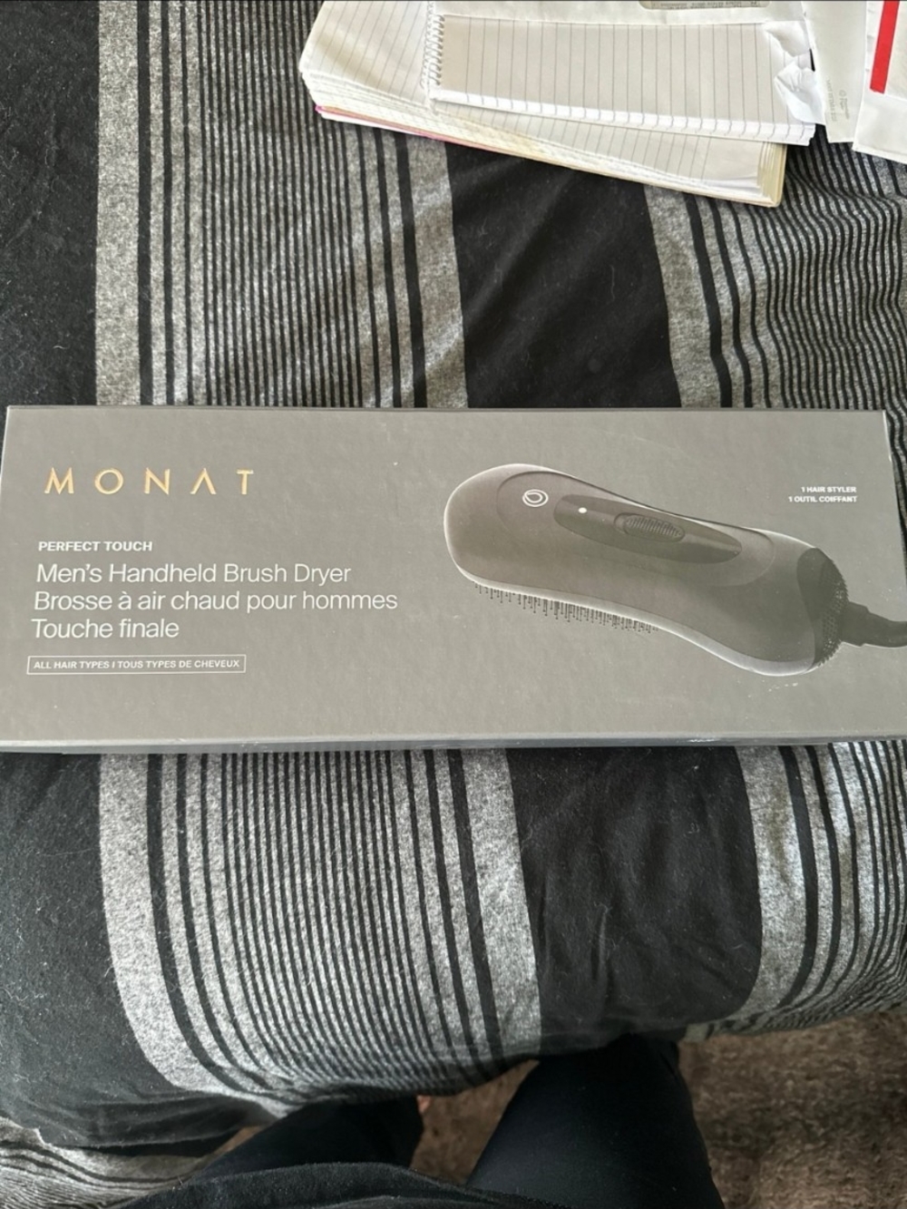 MONAT Perfect Touch Men’s Handheld Brush Dryer - Black